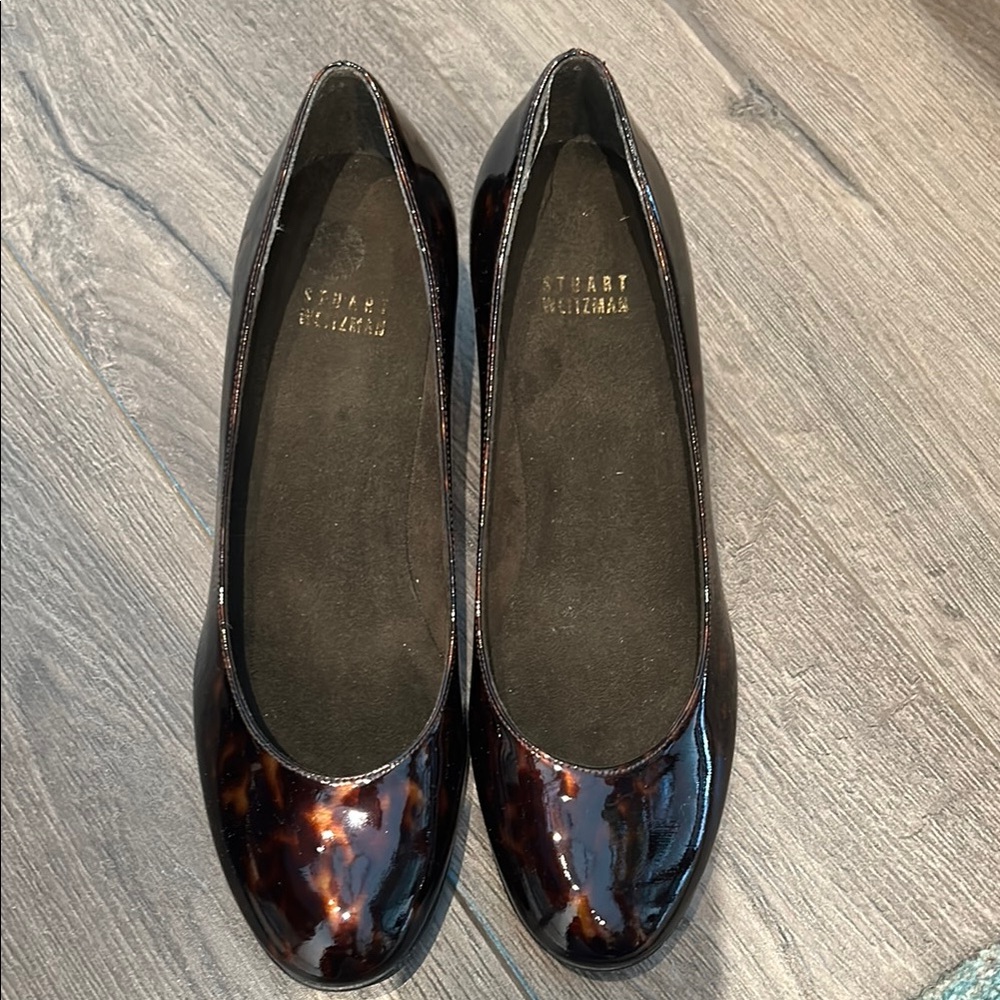 Stuart Weitzman Brown Wedge Shoes with Classic Style